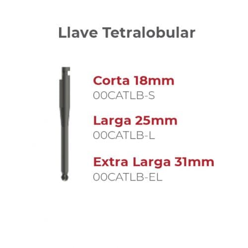 llave tetralobular cirugía dental